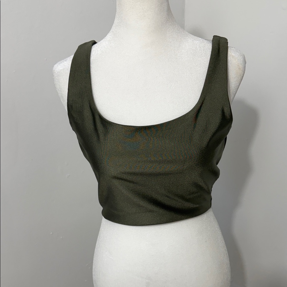 Olive Green Women's Crop Top